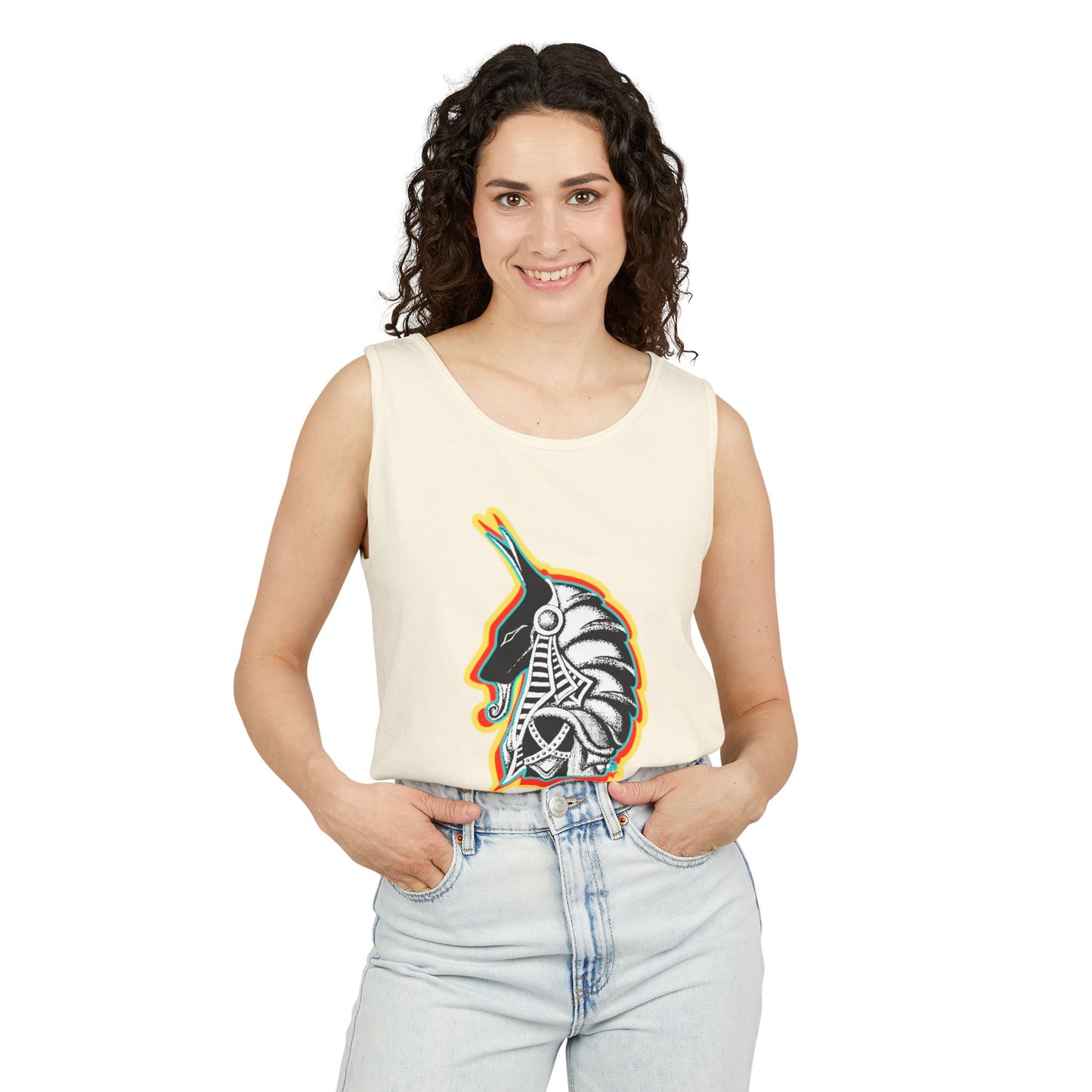 Unisex Garment-Dyed Tank Top with Vibrant Native American Inspired Design | Bohemian Summer Wear, Casual T-Shirt Alternative, Festival [...]