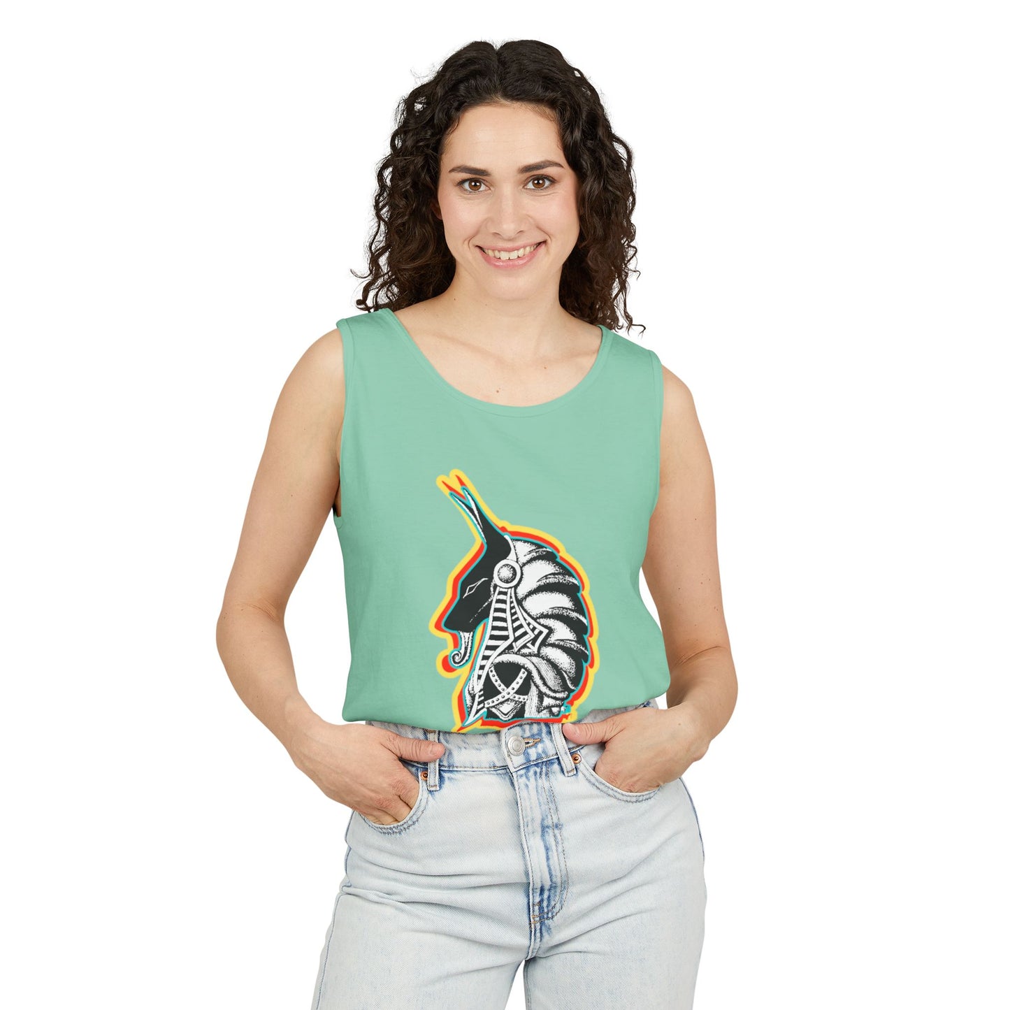 Unisex Garment-Dyed Tank Top with Vibrant Native American Inspired Design | Bohemian Summer Wear, Casual T-Shirt Alternative, Festival [...]
