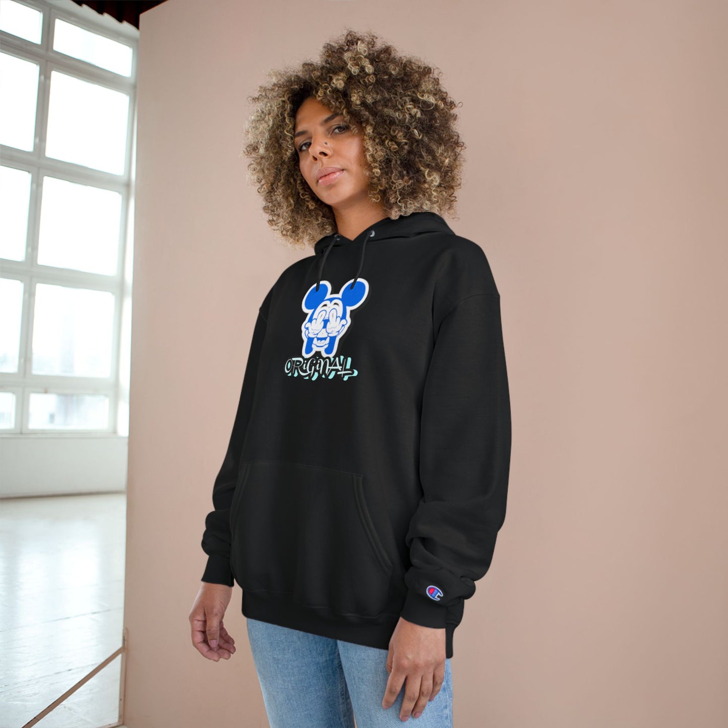Champion Hoodie Bad Mickey Mouse Flipping the Bird Outfit Collection