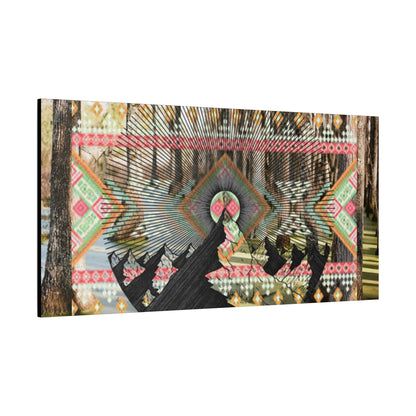 Artistic Matte Canvas Print, Nature Wall Art, Bohemian Home Decor, Forest Landscape Decor, Tribal Design, Gift for Nature Lovers