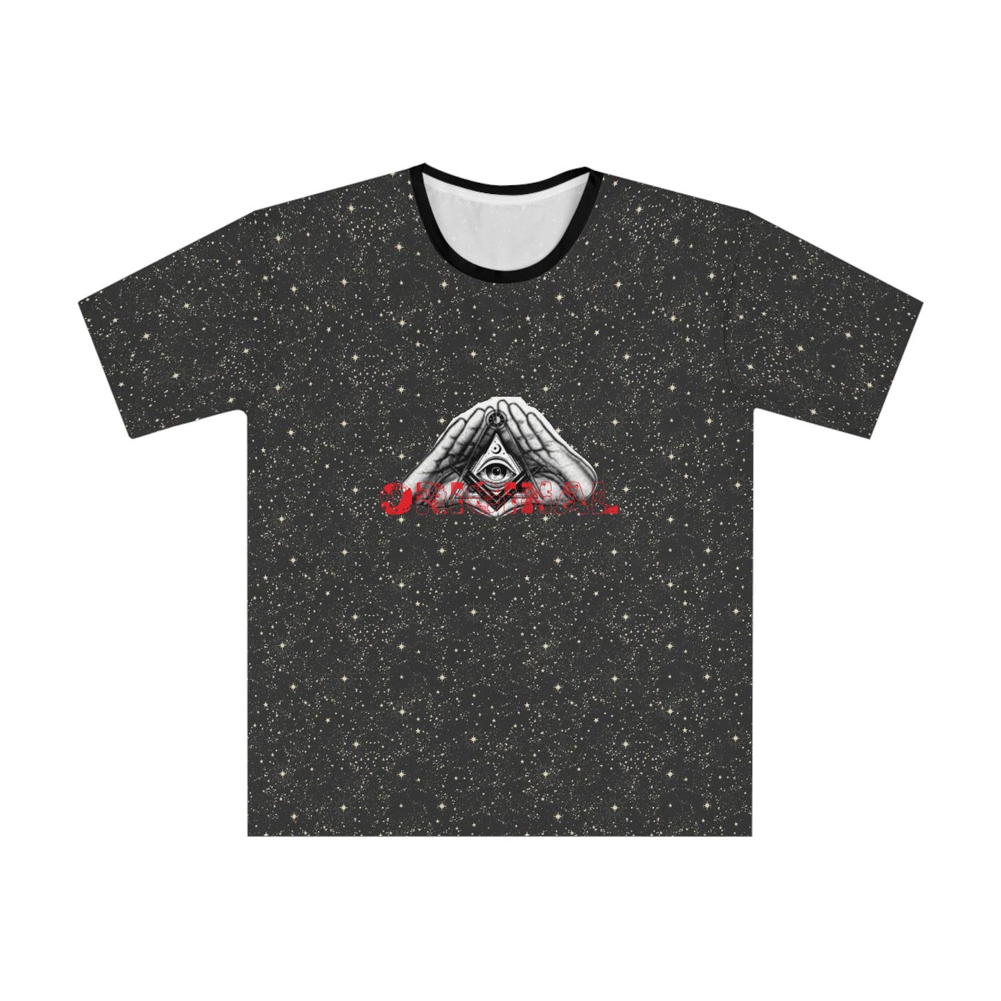 Cosmic Vibes Men's Loose T-Shirt with Eye Design