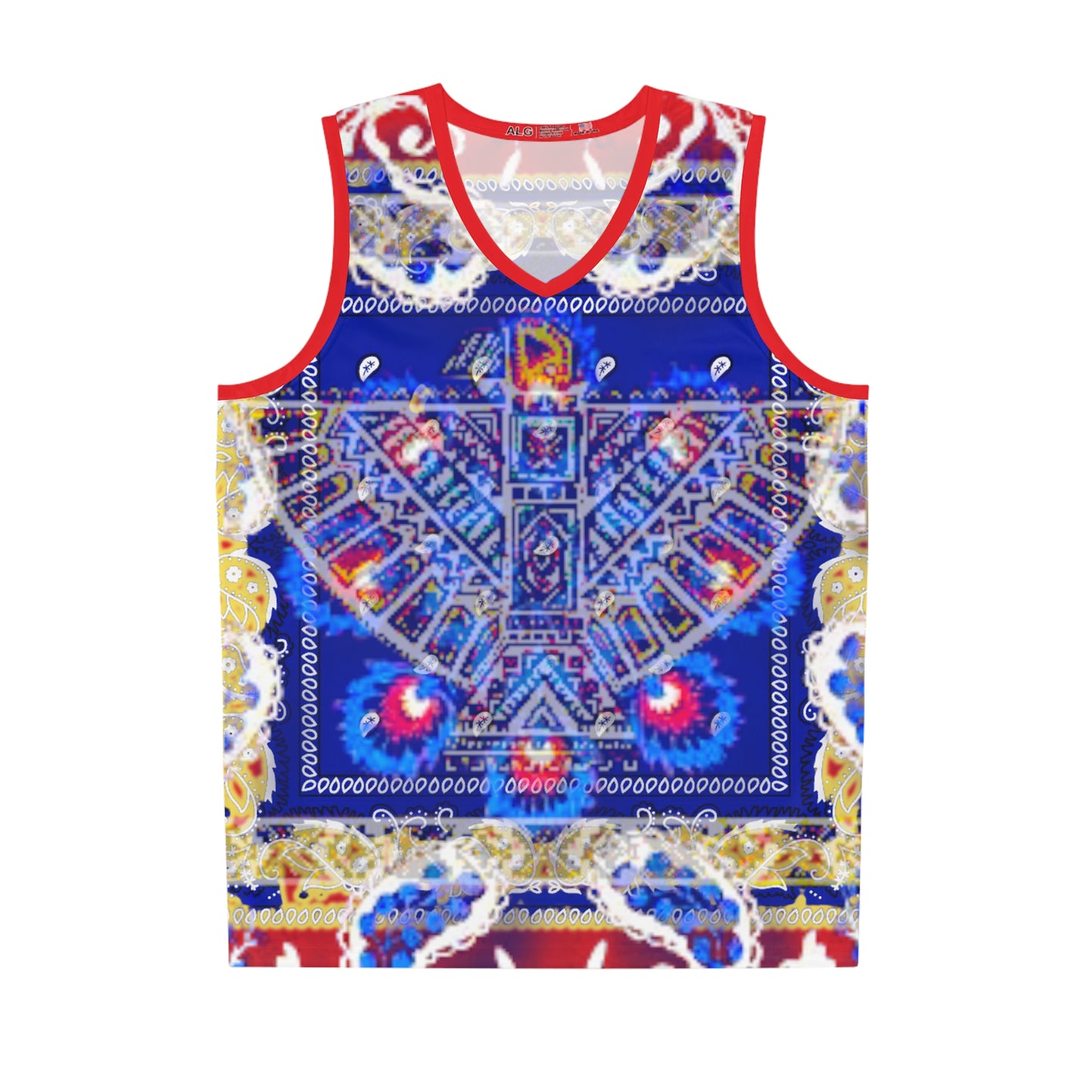 the original-taste encrypted collection-THUNDER BIRD RED DESIGN BASKETBALL JERSEY