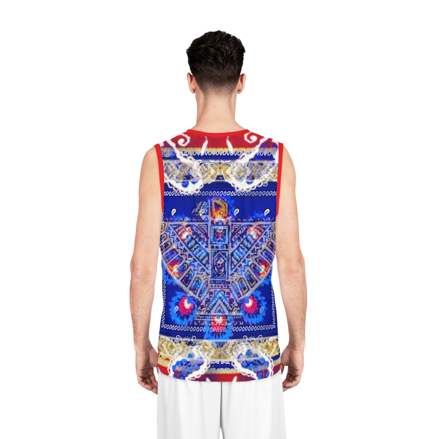 the original-taste encrypted collection-THUNDER BIRD RED DESIGN BASKETBALL JERSEY