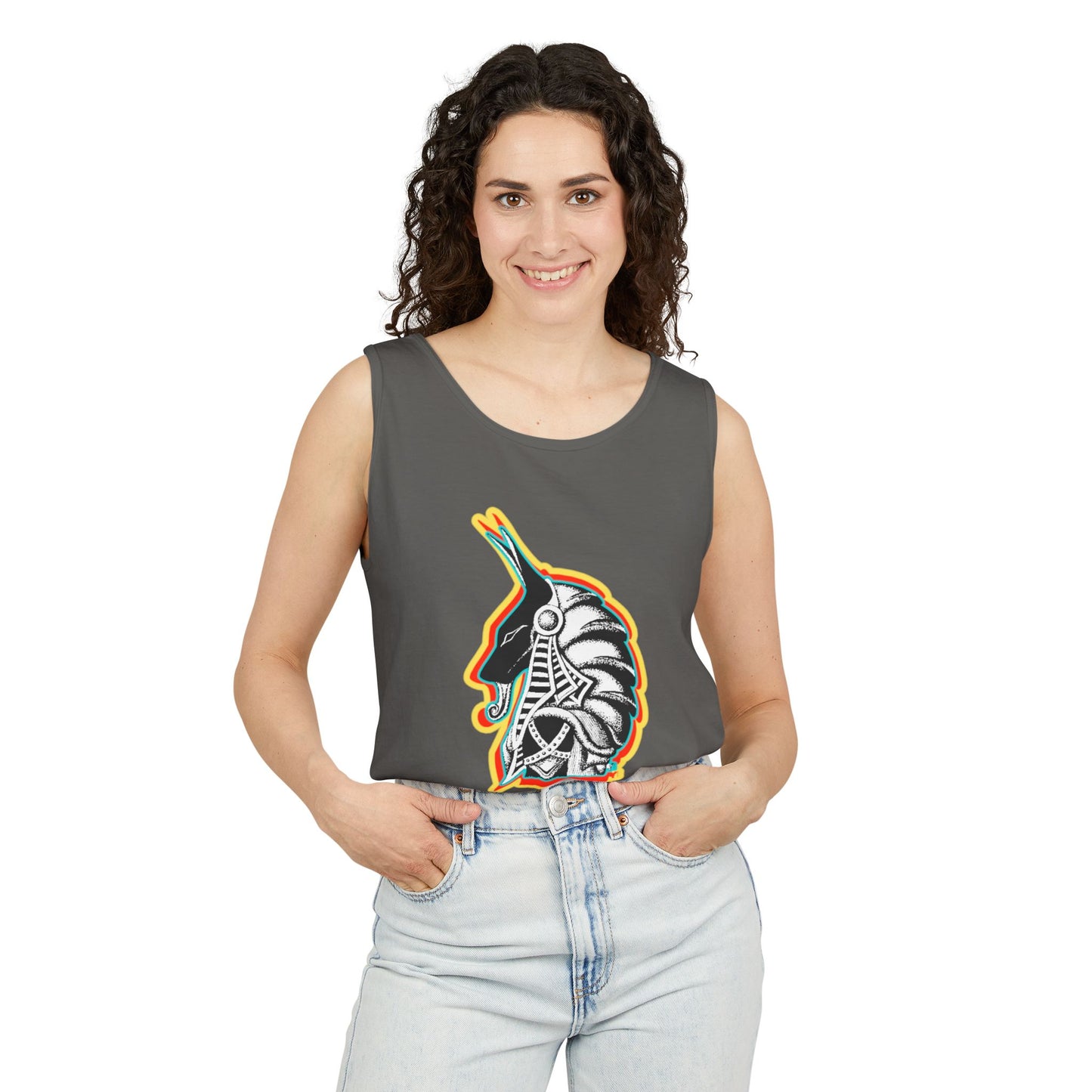 Unisex Garment-Dyed Tank Top with Vibrant Native American Inspired Design | Bohemian Summer Wear, Casual T-Shirt Alternative, Festival [...]