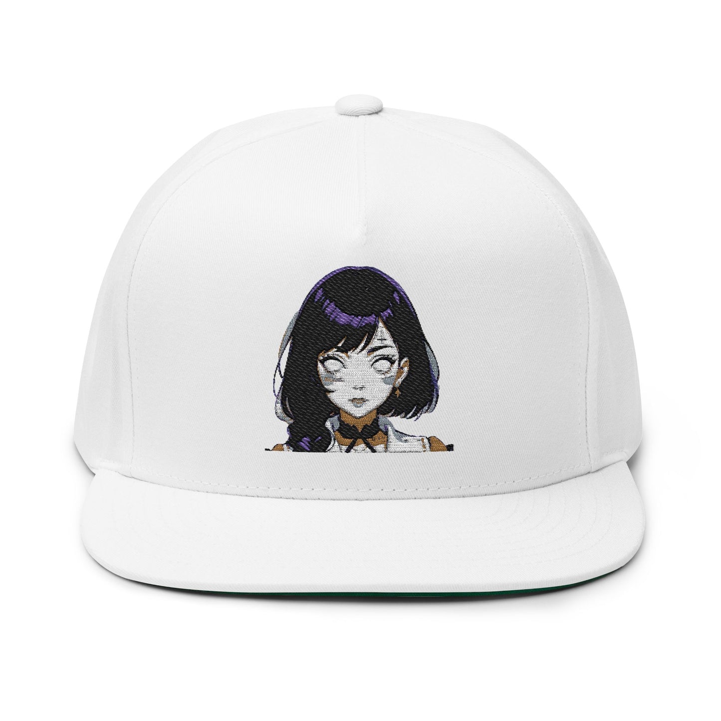 Embroidery Flat Bill Cap - Stylish Graphic Hat for Trendsetters