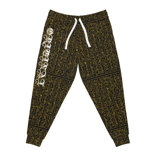 Gold Script Athletic Joggers for Fitness & Leisure