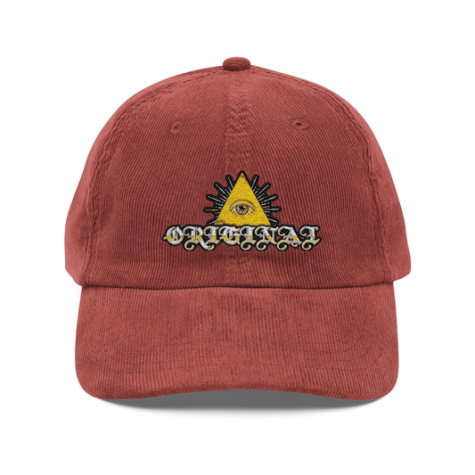 Vintage Embroidered Corduroy Cap - Original Style
