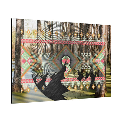 Artistic Matte Canvas Print, Nature Wall Art, Bohemian Home Decor, Forest Landscape Decor, Tribal Design, Gift for Nature Lovers