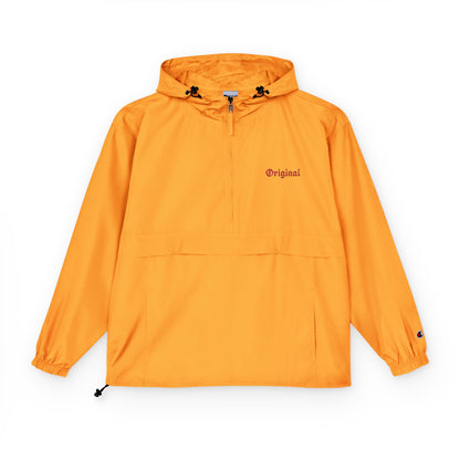 Packable Anorak Jacket - Bright Orange with Original Design
