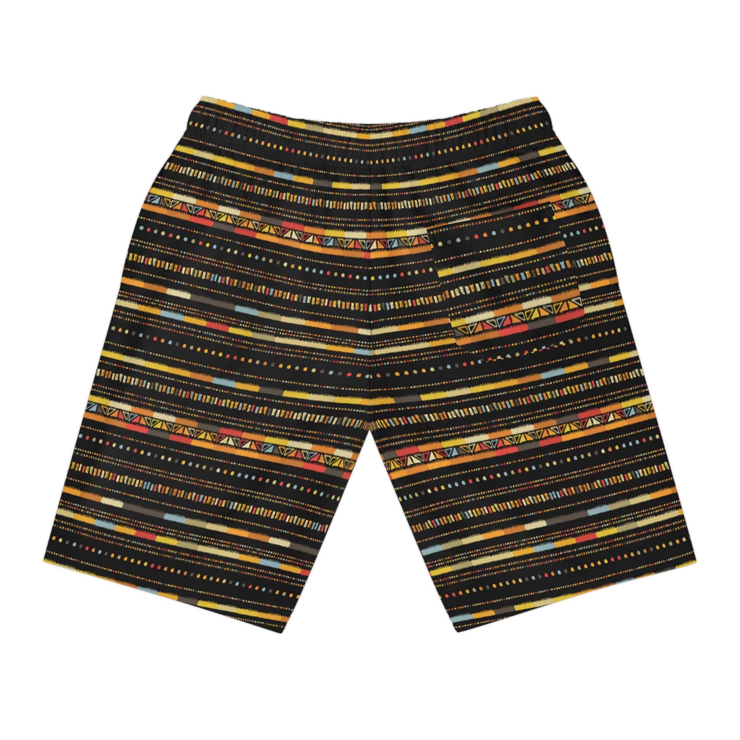 Trendy Athletic Long Shorts | Colorful Geometric Print, Fitness Gear, Summer Style, Beach Wear, Workout Shorts