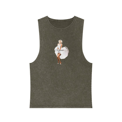 original-taste Vintage Marilyn Monroe Tank Top, Unisex Stonewash Tee, Retro Gift, Summer Wear, Unique Fashion