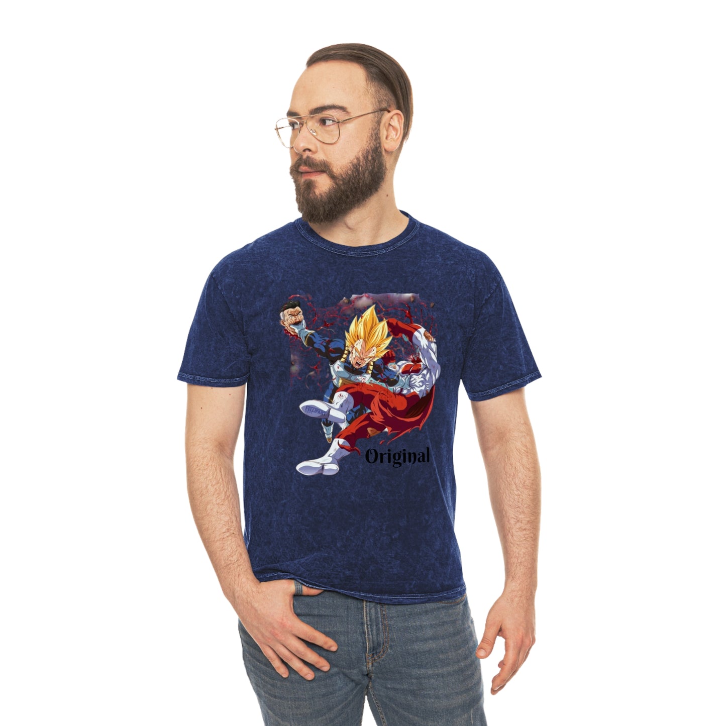 Vegeta savage original-taste Unisex Mineral Wash T-Shirt with Original Anime Design - Casual Streetwear for Fans